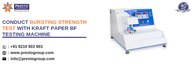 Conduct bursting strength test with Kraft paper BF testing machine